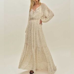 Reformation Becca Ditsy Dress Ivory - Size S